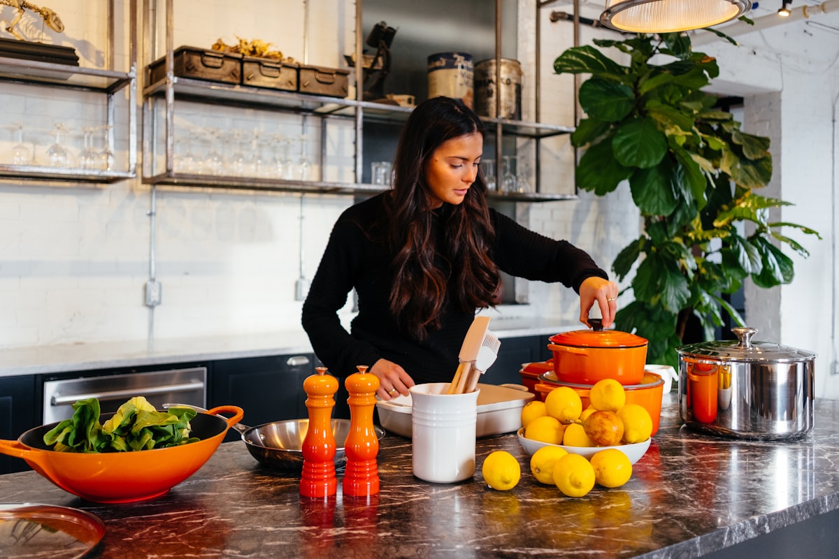Healthy meal prep with fresh ingredients